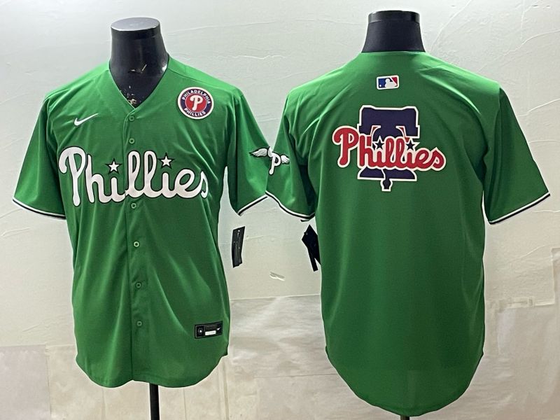 Men 2026 Philadelphia Phillies Blank Green Game Nike MLB Jersey 007->denver broncos->NFL Jersey